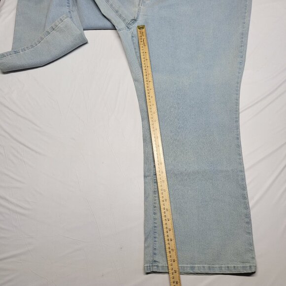 Denim 24/7 Womens Jeans 28WP Stretch High Rise Wide Leg Light Wash - Picture 12 of 16